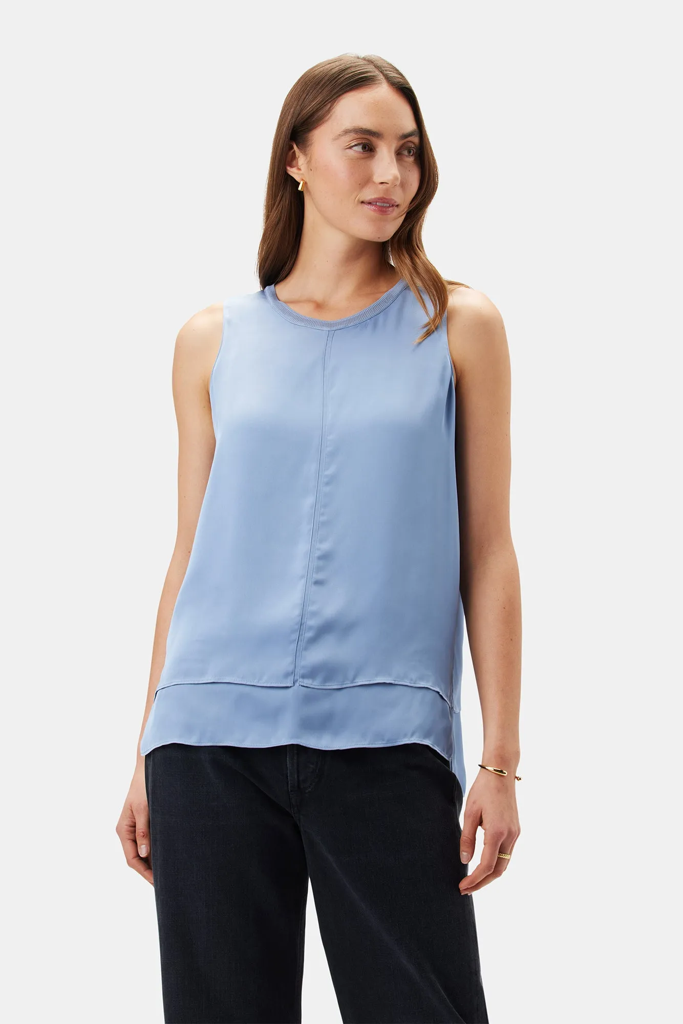 Zola Doubled Tank - Horizon Blue sold by Amour Vert