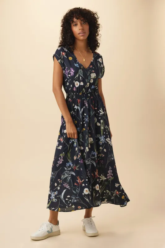 Sarla Ecovero Dress - Gemini Navy sold by Amour Vert