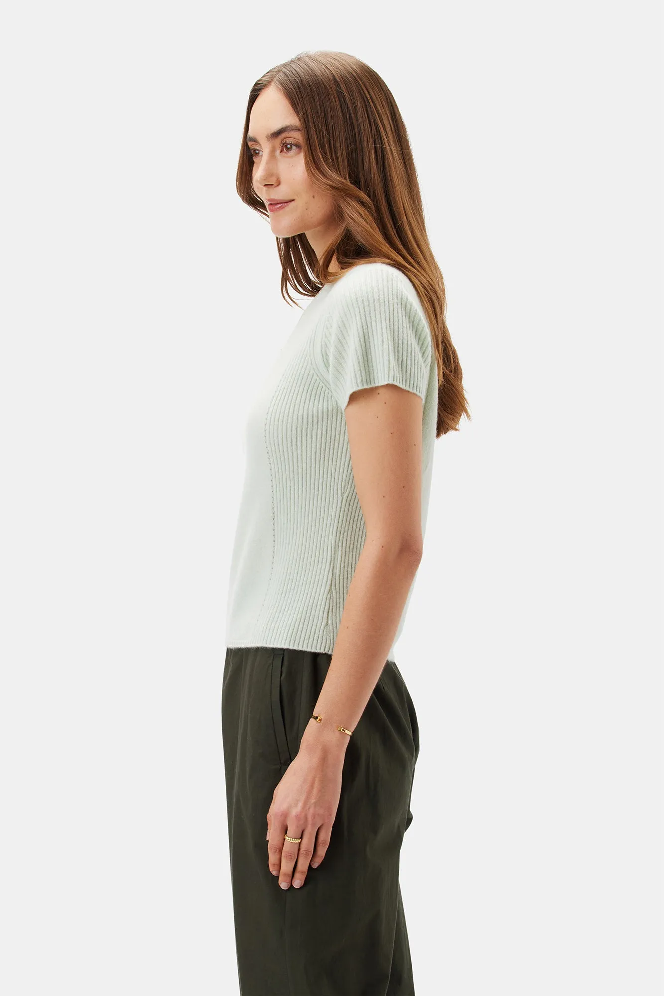 Bryce Cashmere Tee - Mint Green sold by Amour Vert product image thumbnail 3