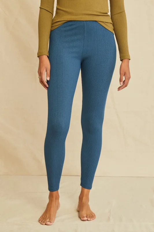 Magda Paris Rib Leggings - Azure made by Amour Vert