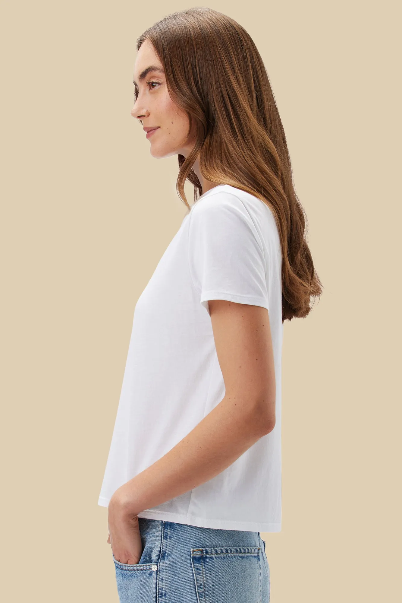 Berkeley Organic Cotton Tee - White sold by Amour Vert product image thumbnail 3