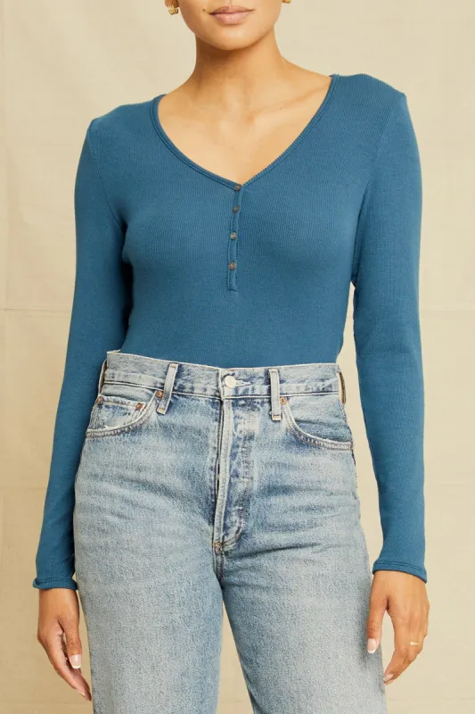 Samira Dream Rib Top - Azure sold by Amour Vert