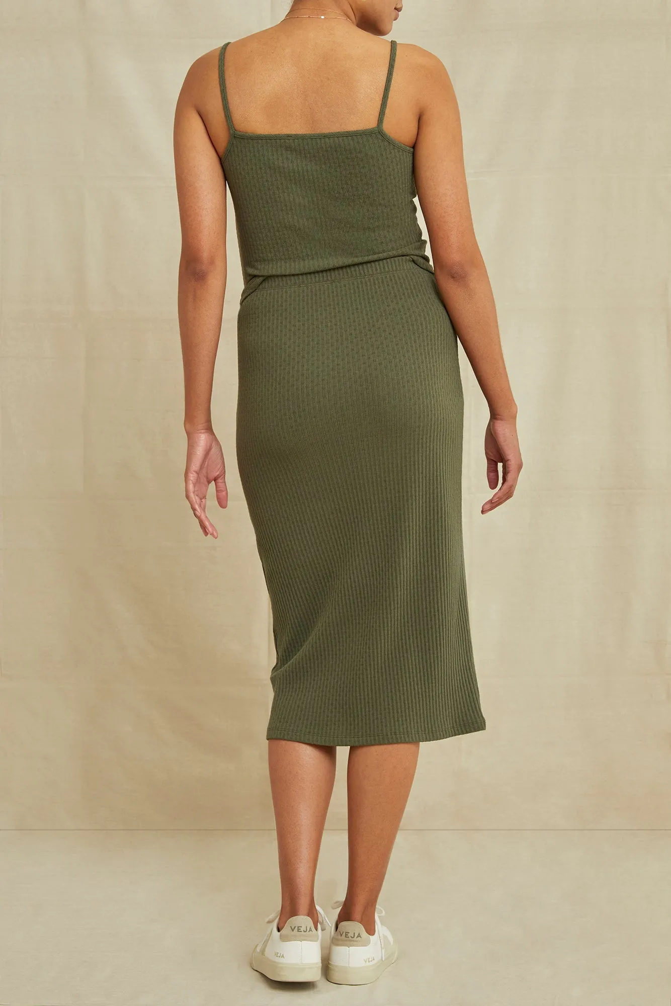 Sloane Pointelle Rib Skirt - Calla Green sold by Amour Vert product image thumbnail 3