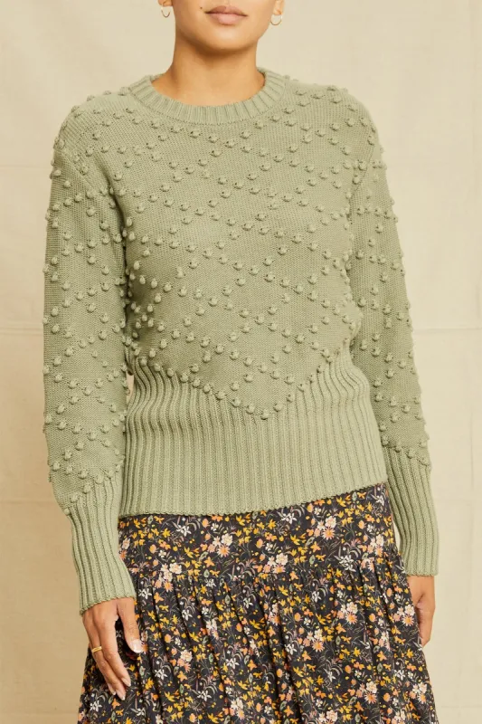 Cherie Organic Cotton Sweater - Green Blue sold by Amour Vert