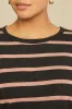 Berkeley Long Sleeve Modal Tee - Black and Quartz sold by Amour Vert