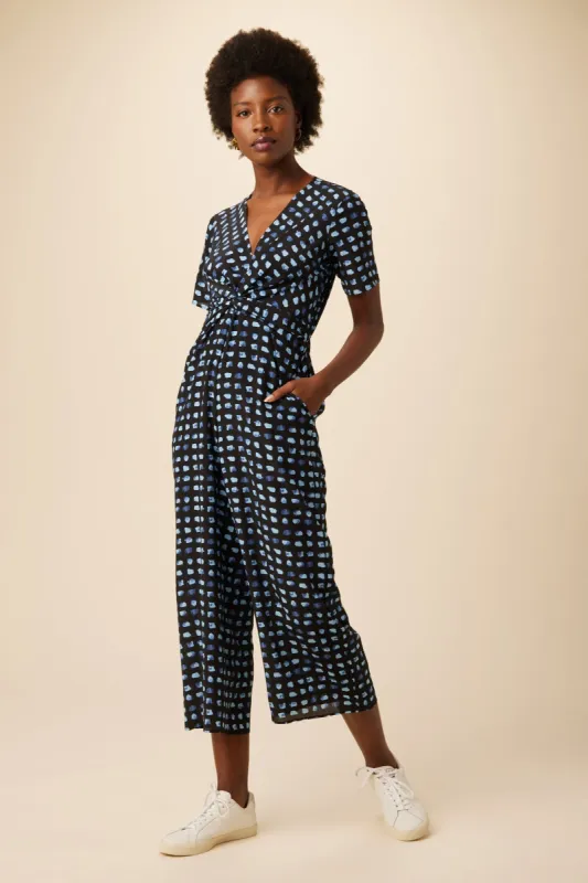 Fantasia Washable Silk Jumpsuit - Squared Up Black - ReAmour sold by Amour Vert