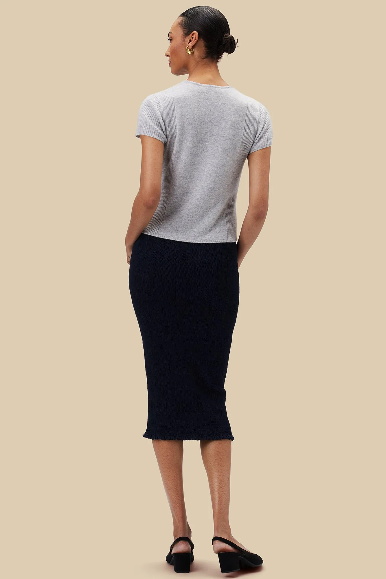 Bryce Cashmere Tee - Heather Grey sold by Amour Vert product image thumbnail 4
