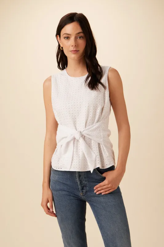 Ryan Upcycled Cotton Top - White made by Amour Vert