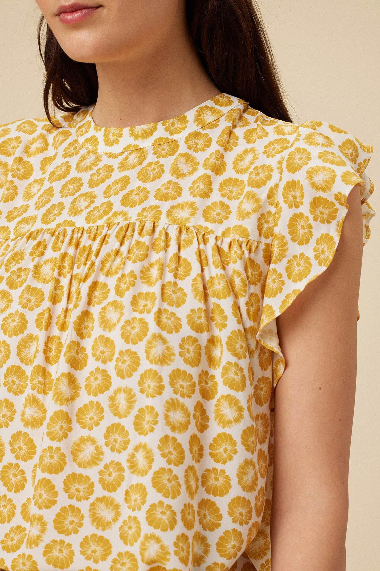 Calla Ecovero Blouse - Calico Sunflower sold by Amour Vert product image thumbnail 4