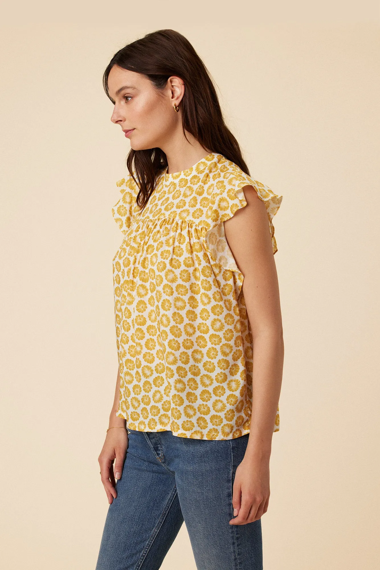 Calla Ecovero Blouse - Calico Sunflower sold by Amour Vert product image thumbnail 2