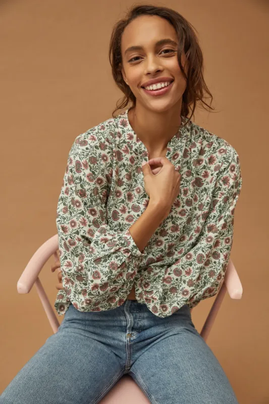 Mai Ecovero Blouse - Lago White sold by Amour Vert