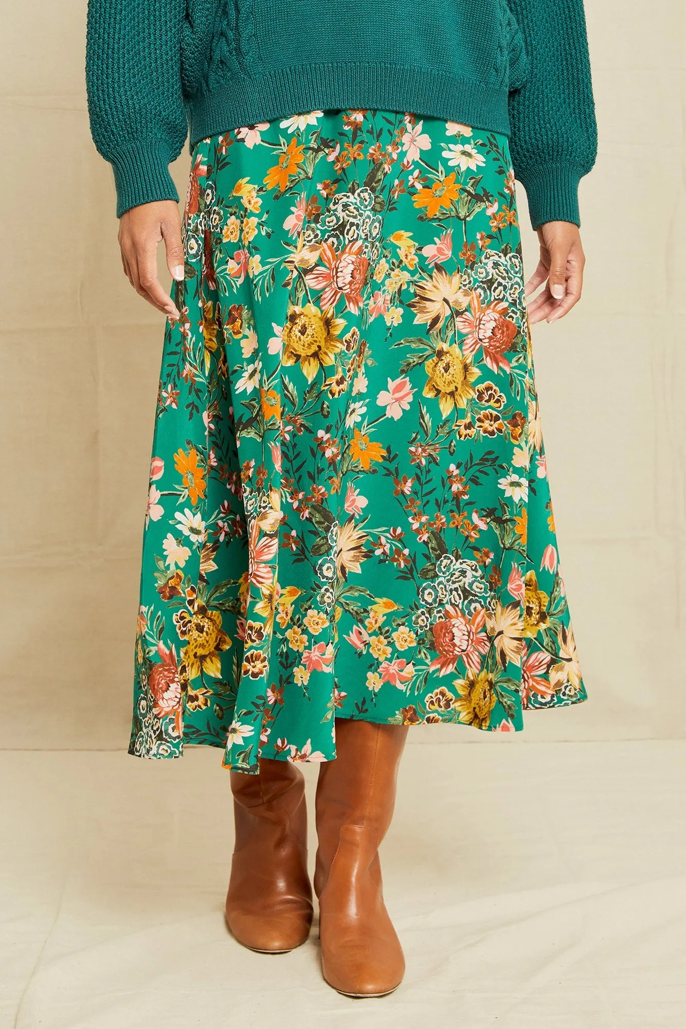 Blaze Washable Silk Skirt - Rosalind Floral sold by Amour Vert