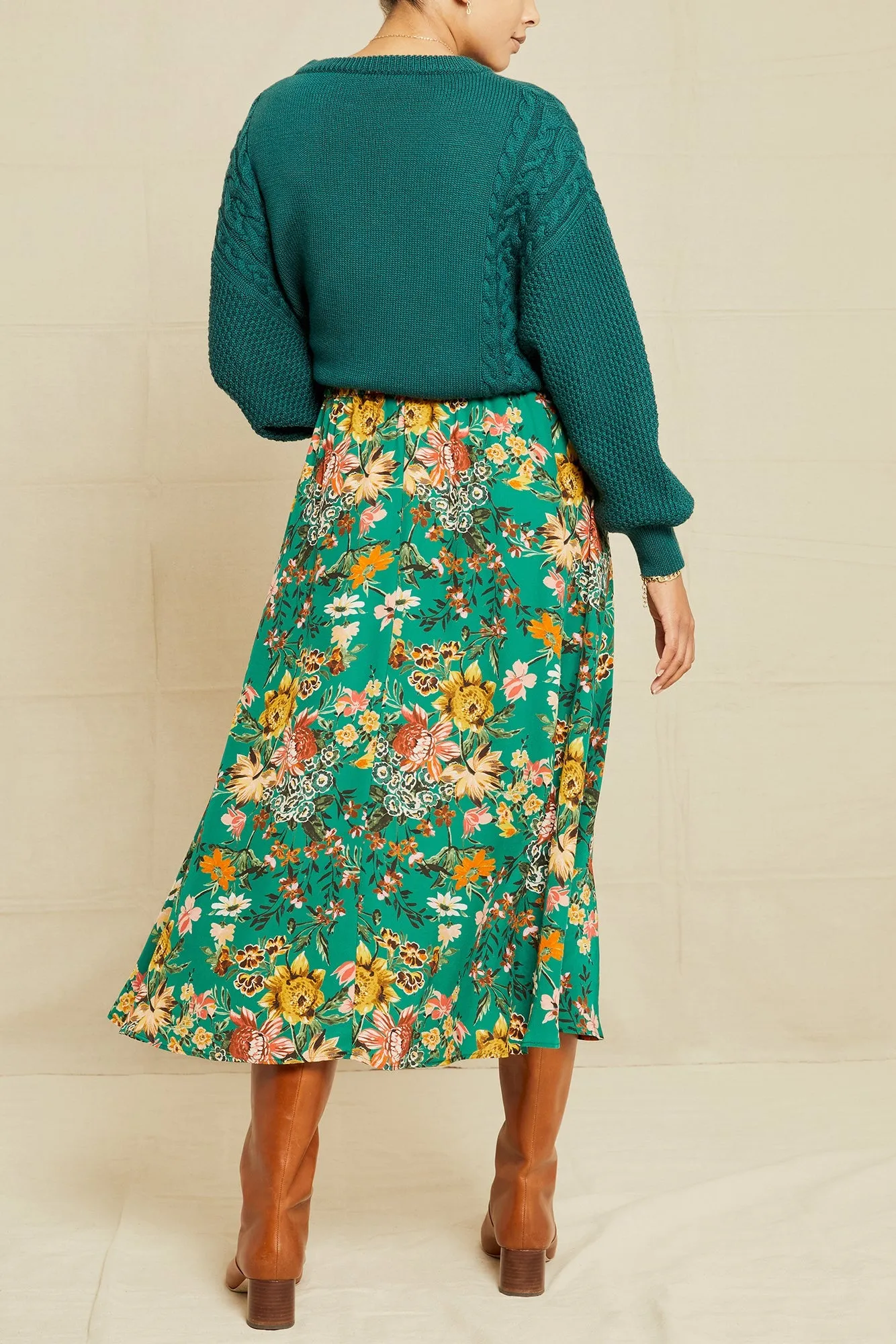 Blaze Washable Silk Skirt - Rosalind Floral sold by Amour Vert product image thumbnail 5