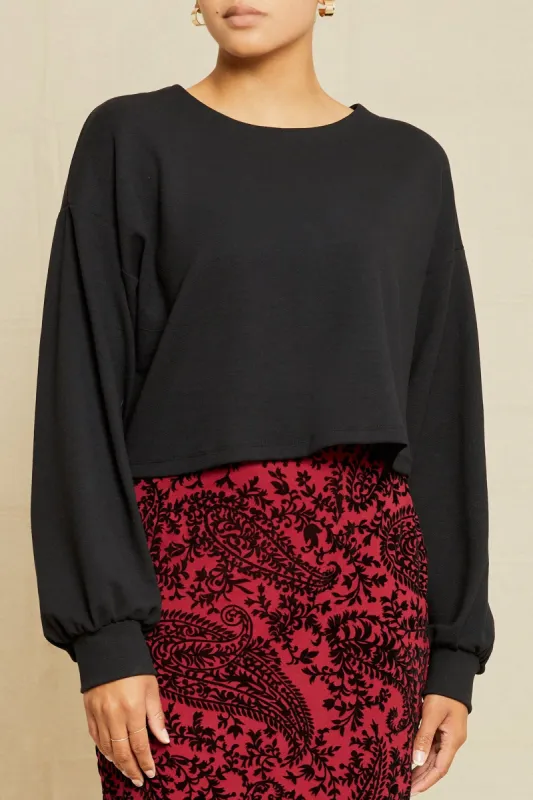Belen Ponte Top - Black sold by Amour Vert
