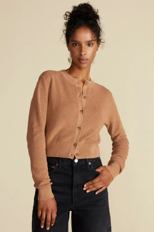 Lily Cardigan Sweater - Tan sold by Amour Vert