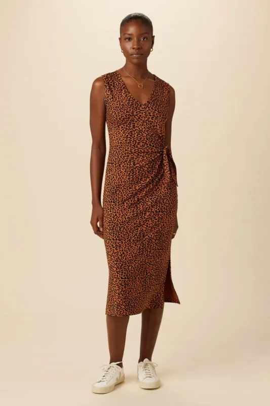 Cornelia Reverie Knit Dress - Almond Leopard Print sold by Amour Vert