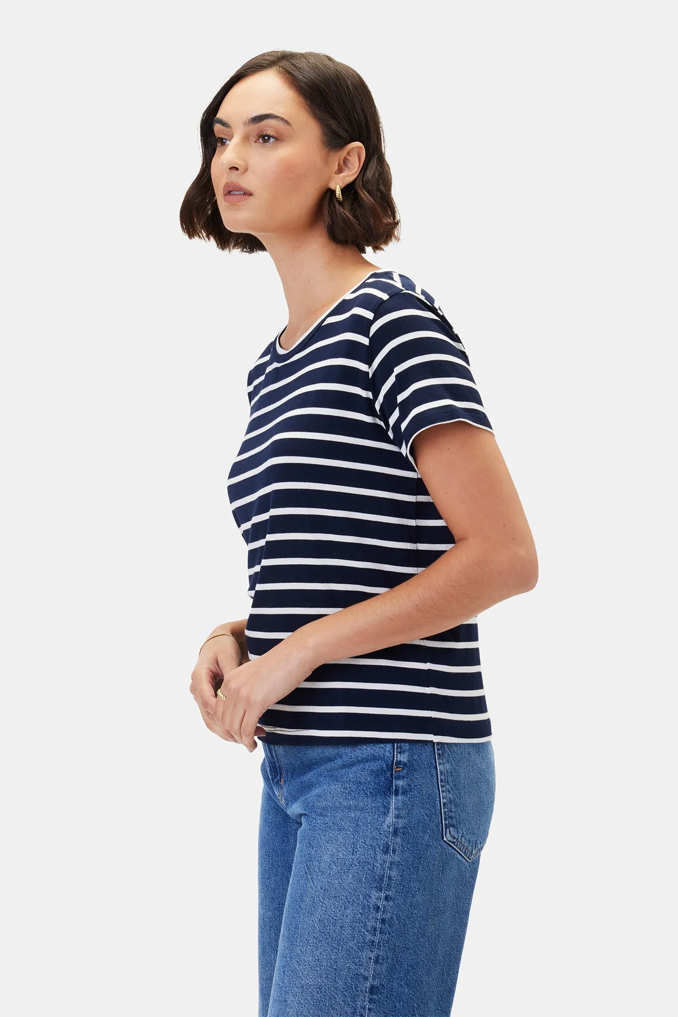 Berkeley Modal Tee - Basque Stripe - ReAmour sold by Amour Vert product image thumbnail 2