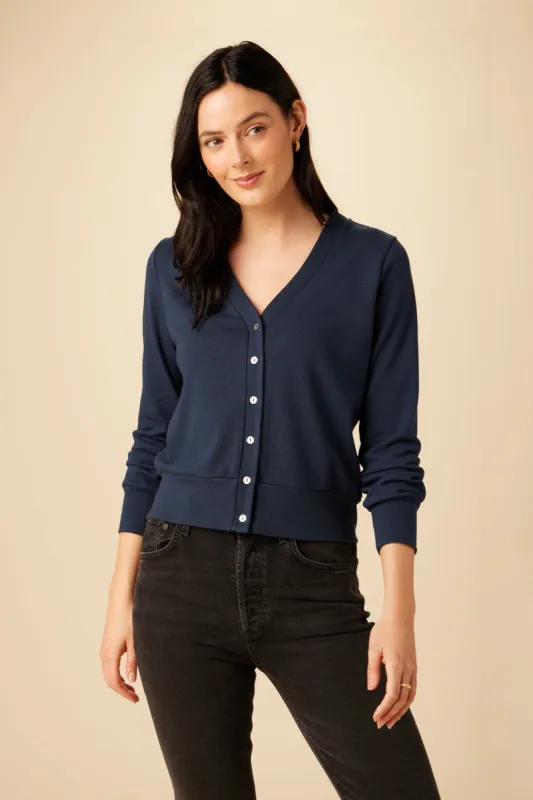 Zahra Swit Cardigan - Navy sold by Amour Vert