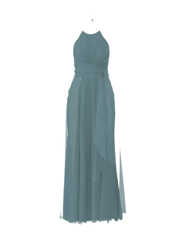 Bodice(Jayla), Skirt(Jaycie),Belt(Sash), teal sold by Amsale