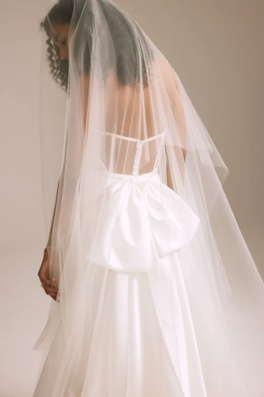 Embroidered Lace Blusher Veil sold by Amsale