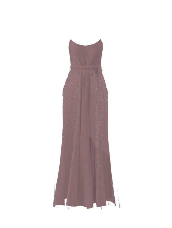 Bodice(Campbell), Skirt(Justine),Belt(Sash), mauve sold by Amsale