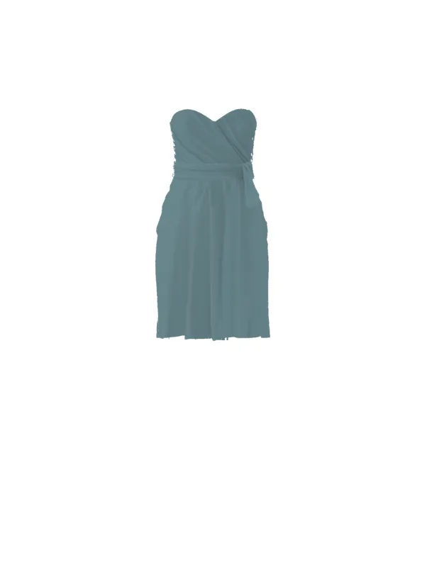 Bodice(Jaycie), Skirt(Carla),Belt(Sash), teal sold by Amsale
