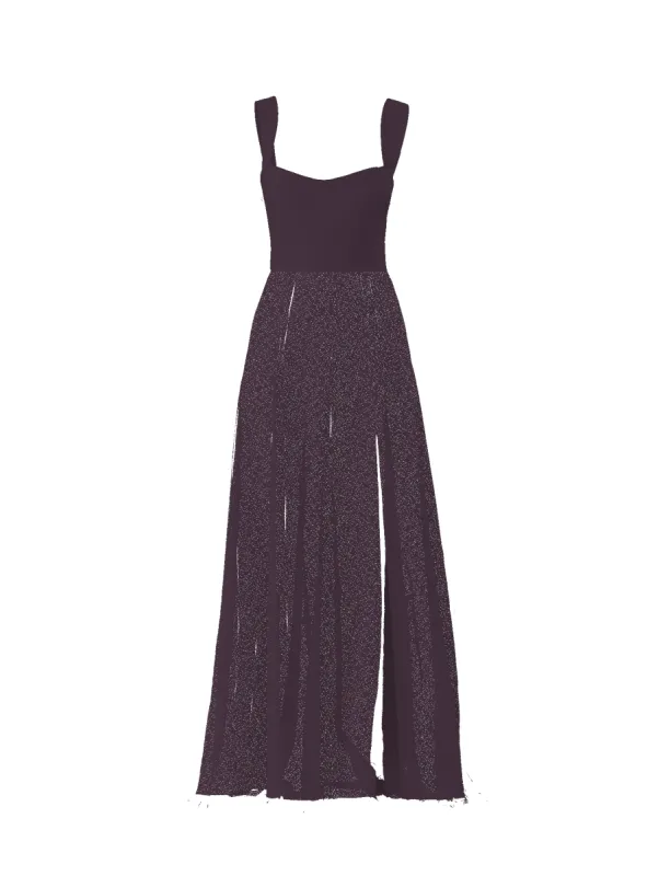 Bodice(Alexis), Skirt(Arabella), plum sold by Amsale