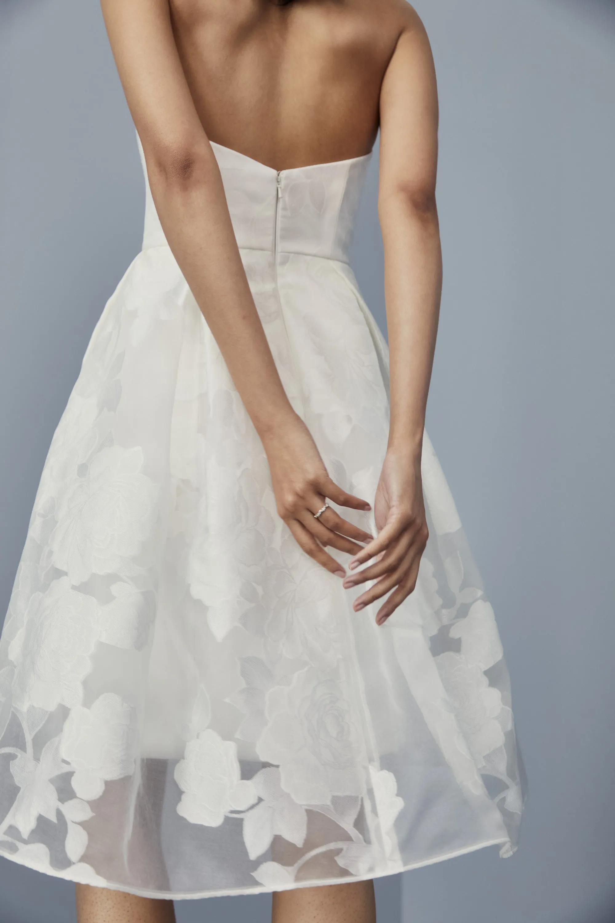 Rose Fil-coupé Dress sold by Amsale product image thumbnail 4