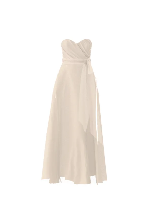 Bodice(Jaycie), Skirt(Cerisa),Belt(Sash), cream sold by Amsale
