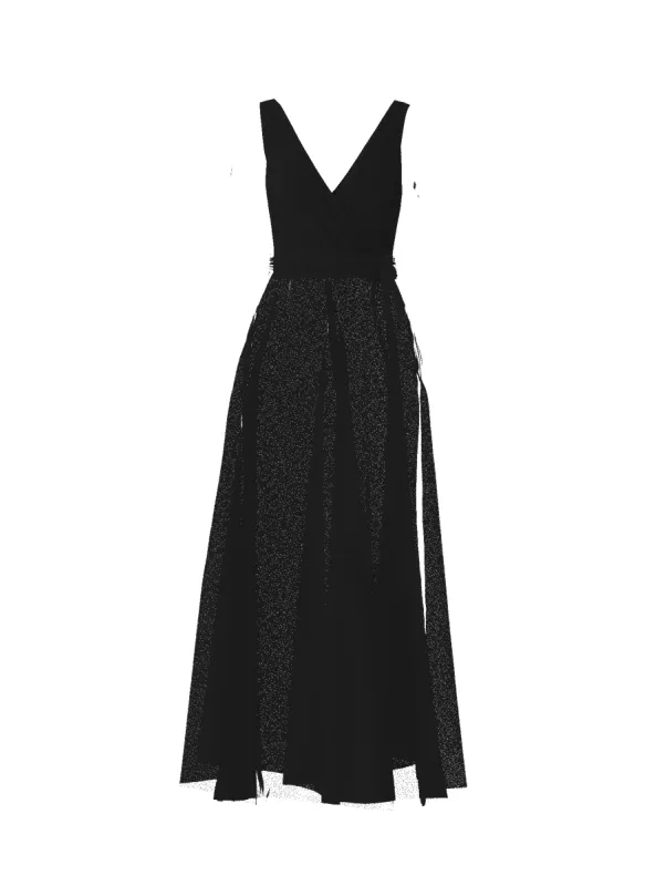 Bodice(Ava), Skirt(Cerisa),Belt(Sash), black sold by Amsale