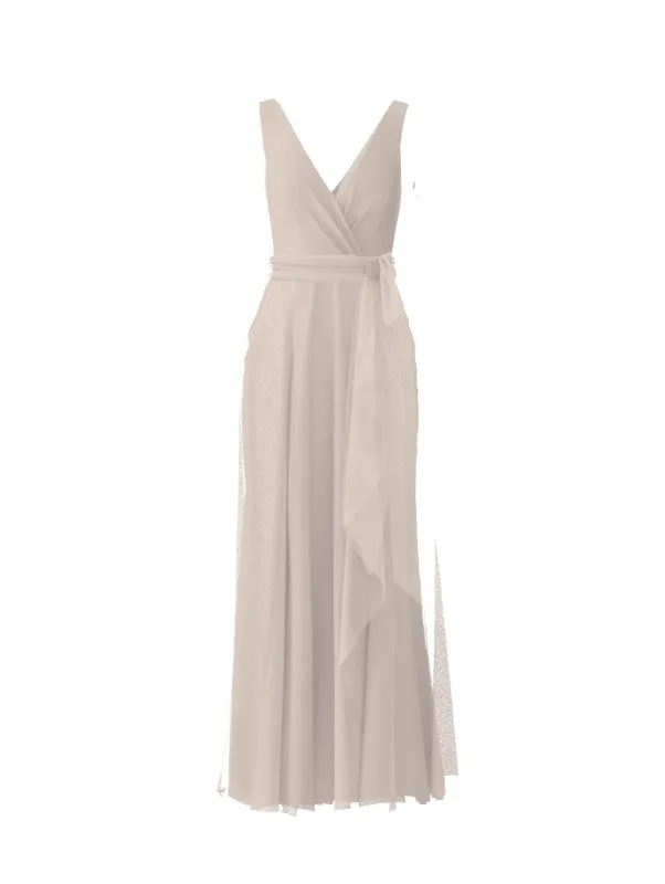 Bodice(Ava), Skirt(Jaycie),Belt(Sash), fawn sold by Amsale
