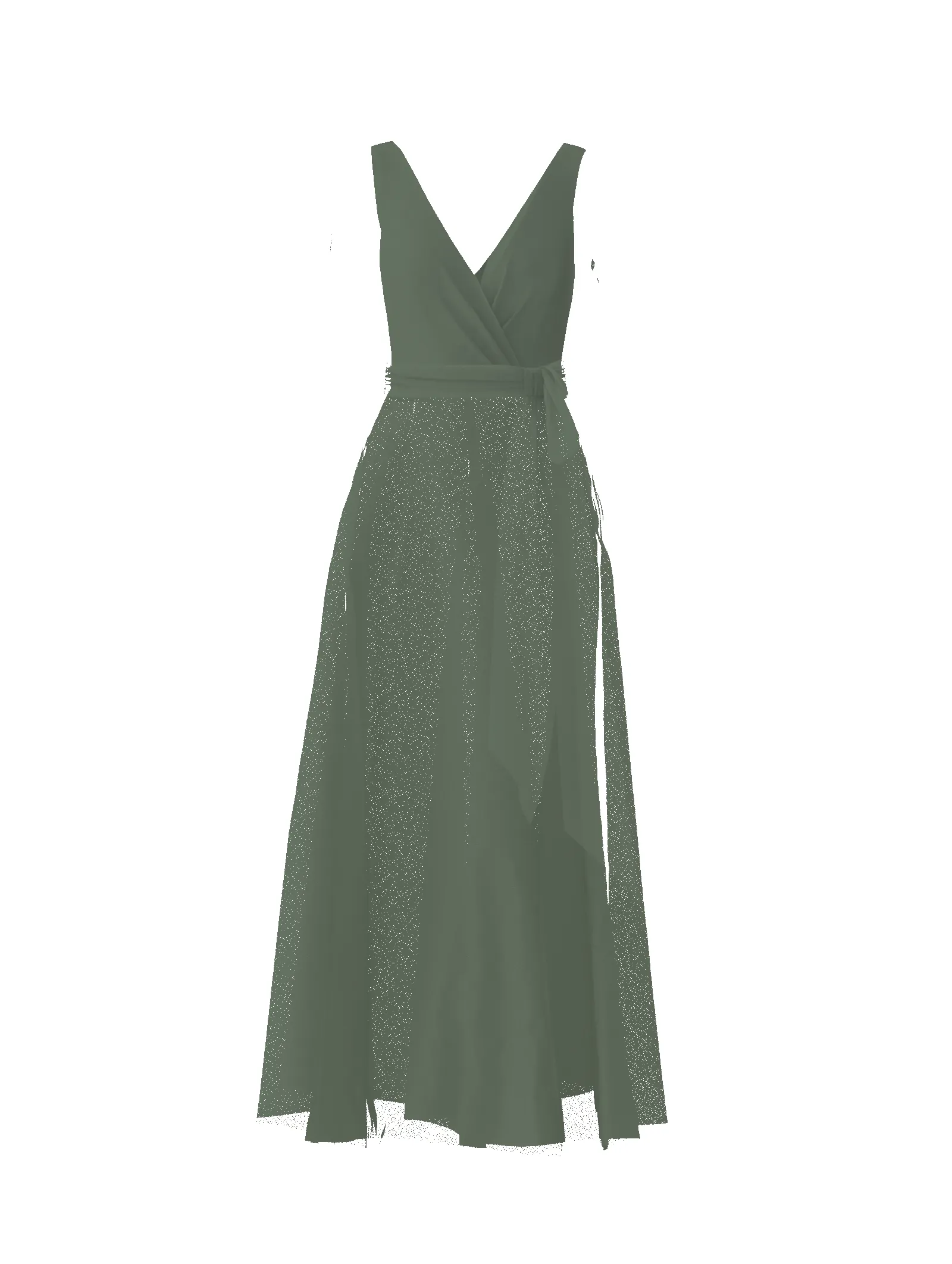 Bodice(Ava), Skirt(Cerisa),Belt(Sash), olive sold by Amsale