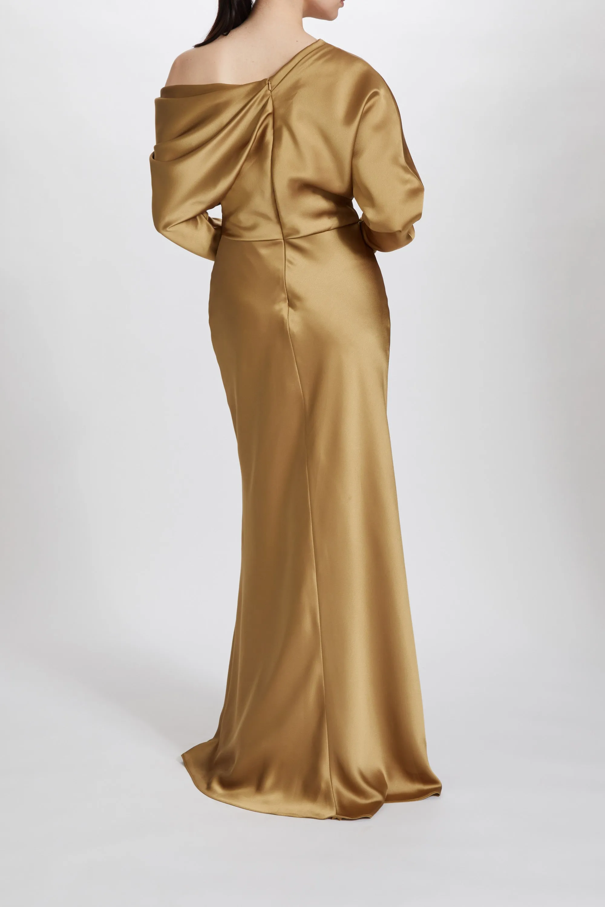 Fluid Satin Off-the-Shoulder Gown sold by Amsale product image thumbnail 3