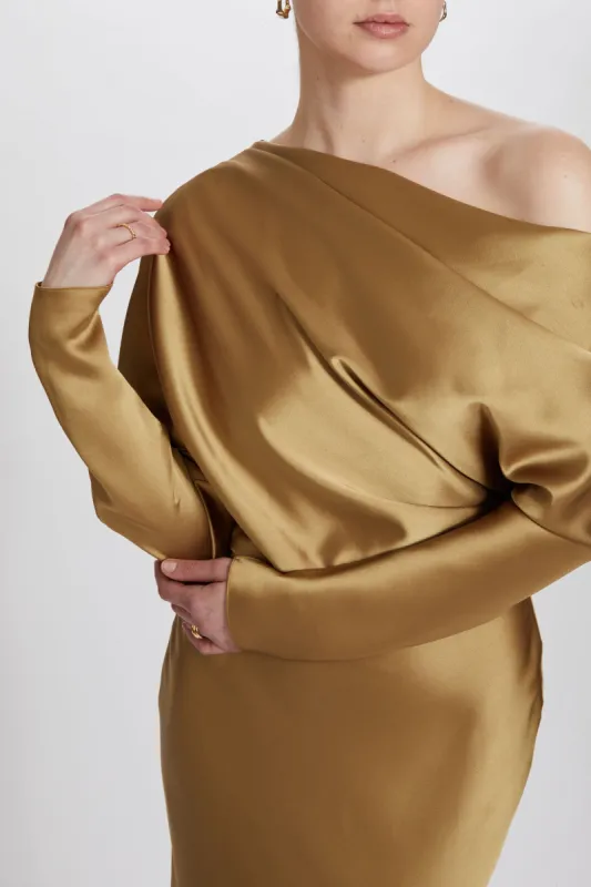 Fluid Satin Off-the-Shoulder Gown sold by Amsale