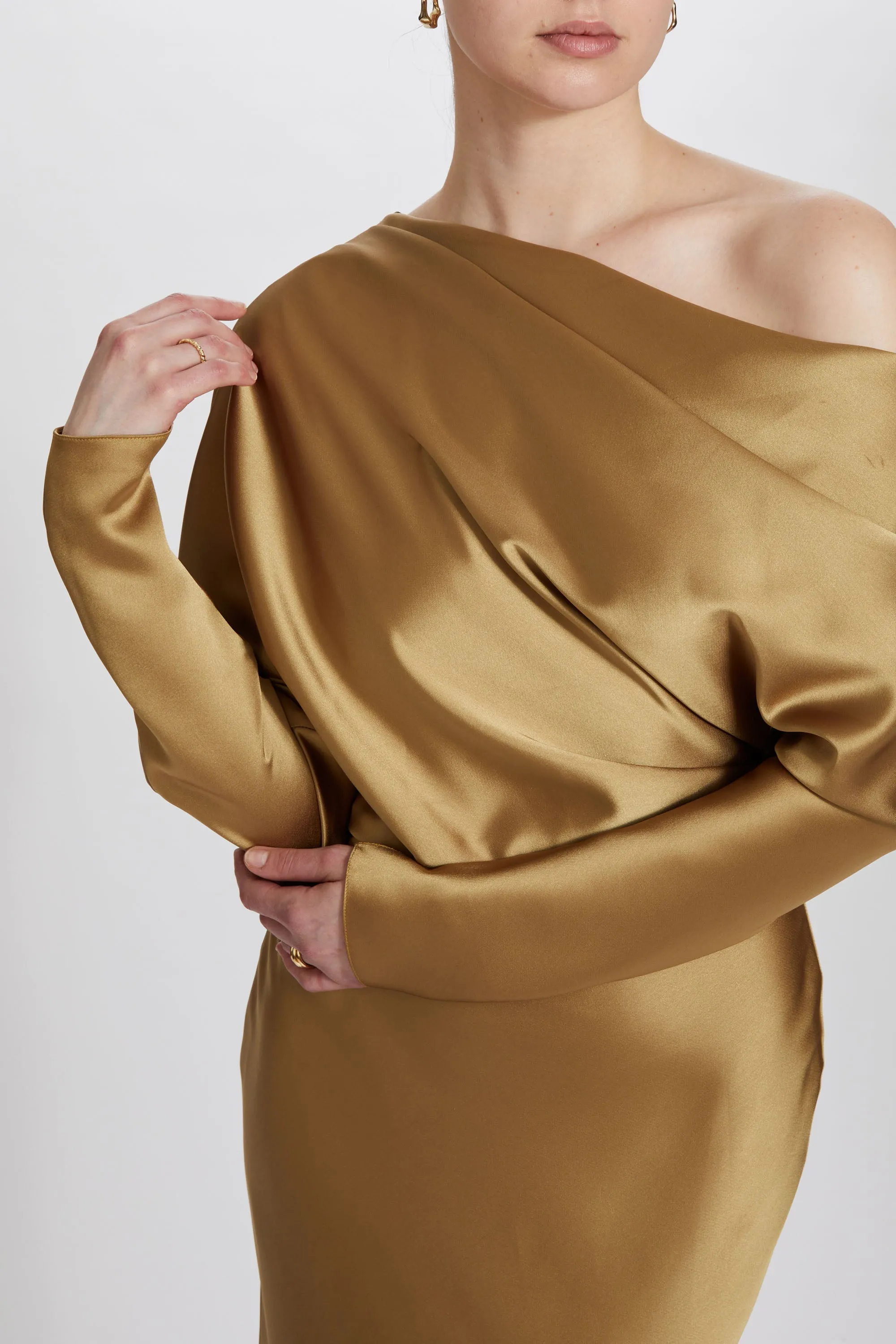 Fluid Satin Off-the-Shoulder Gown sold by Amsale