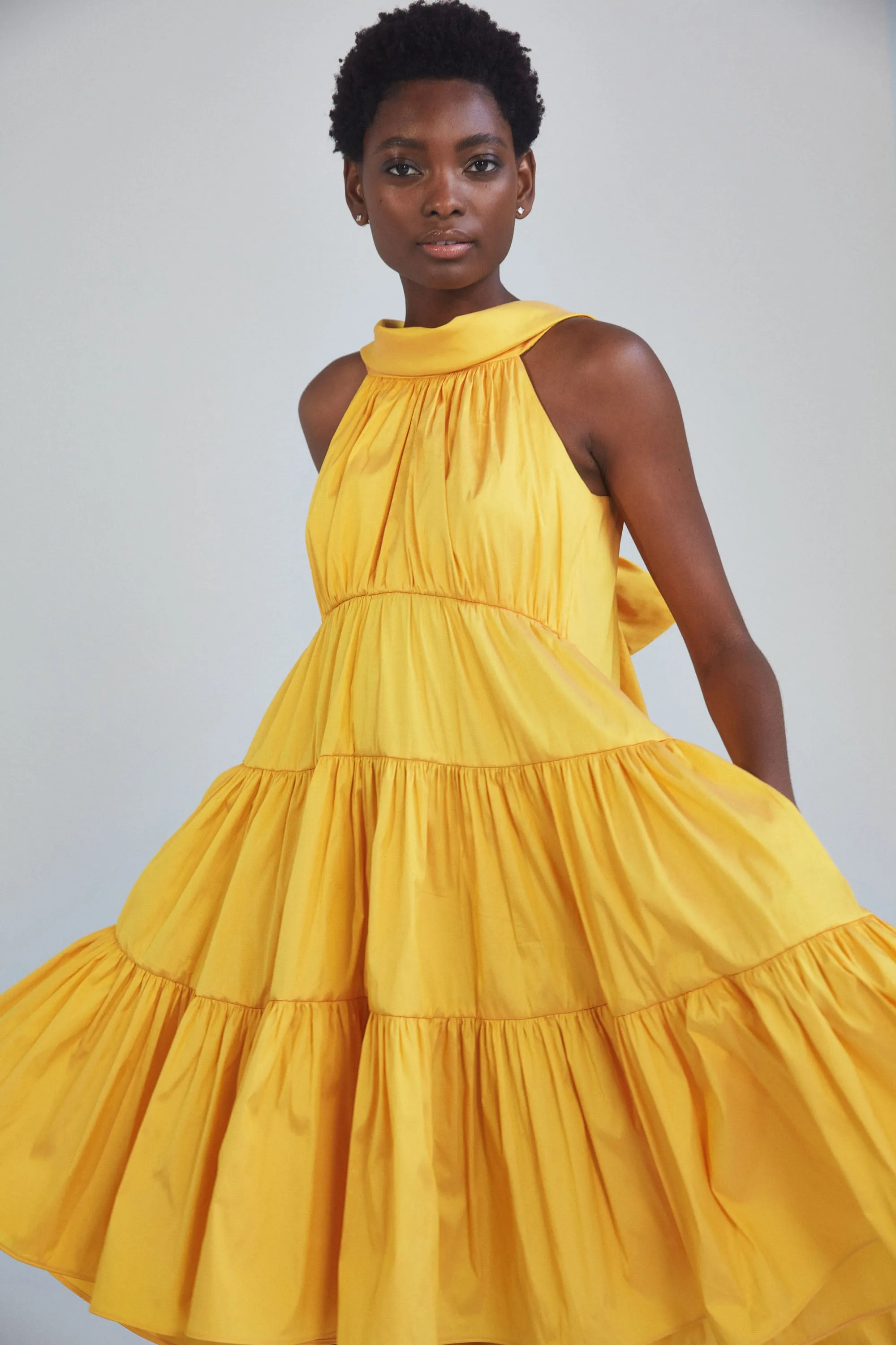 P387T - Taffeta Trapeze Dress sold by Amsale product image thumbnail 3