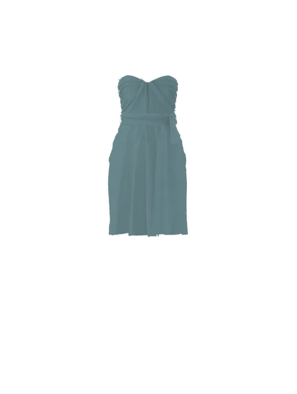 Bodice(Cerisa), Skirt(Carla),Belt(Sash), teal sold by Amsale
