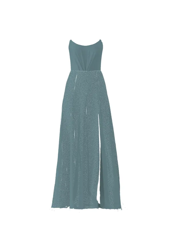 Bodice(Campbell), Skirt(Arabella), teal sold by Amsale