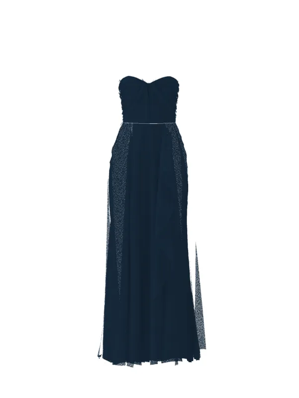 Bodice(Cerisa), Skirt(Jaycie), navy sold by Amsale