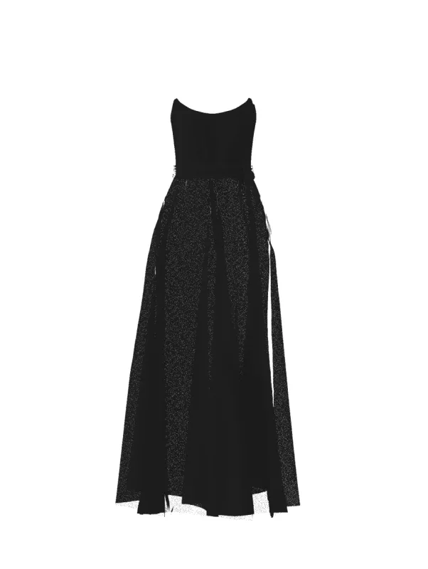 Bodice(Campbell), Skirt(Cerisa),Belt(Sash), black sold by Amsale