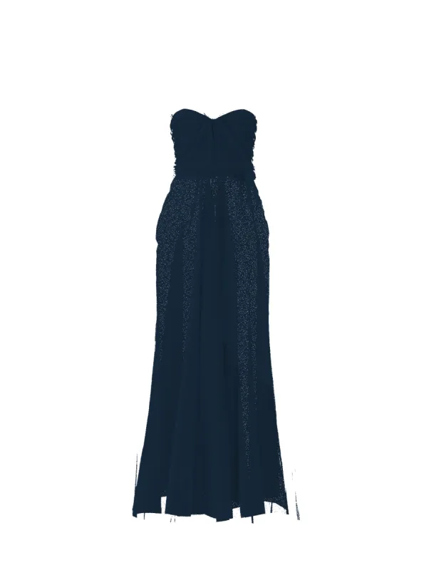 Bodice(Cerisa), Skirt(Justine),Belt(Sash), navy sold by Amsale
