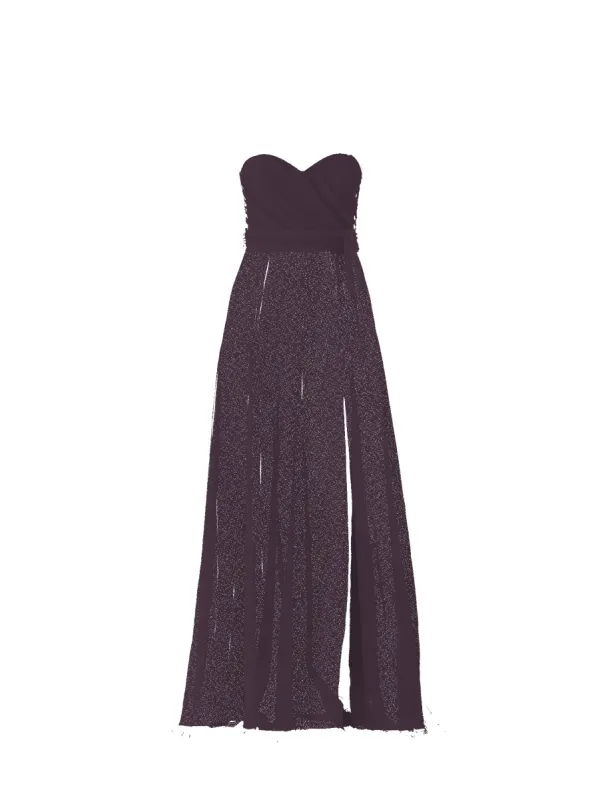 Bodice(Jaycie), Skirt(Arabella),Belt(Sash), plum sold by Amsale