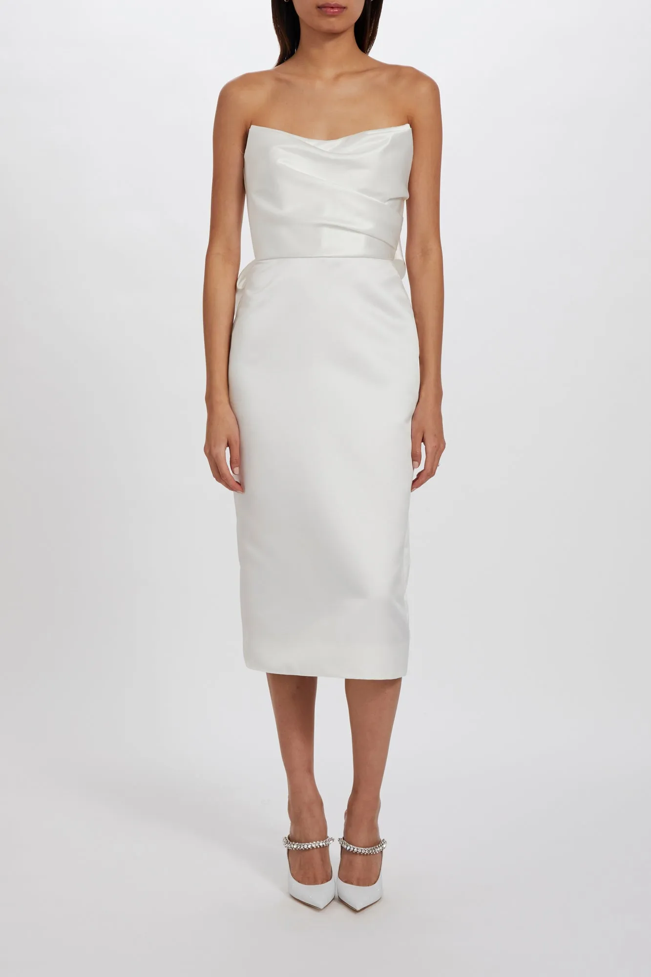 Duchess Satin Bow Dress sold by Amsale product image thumbnail 2
