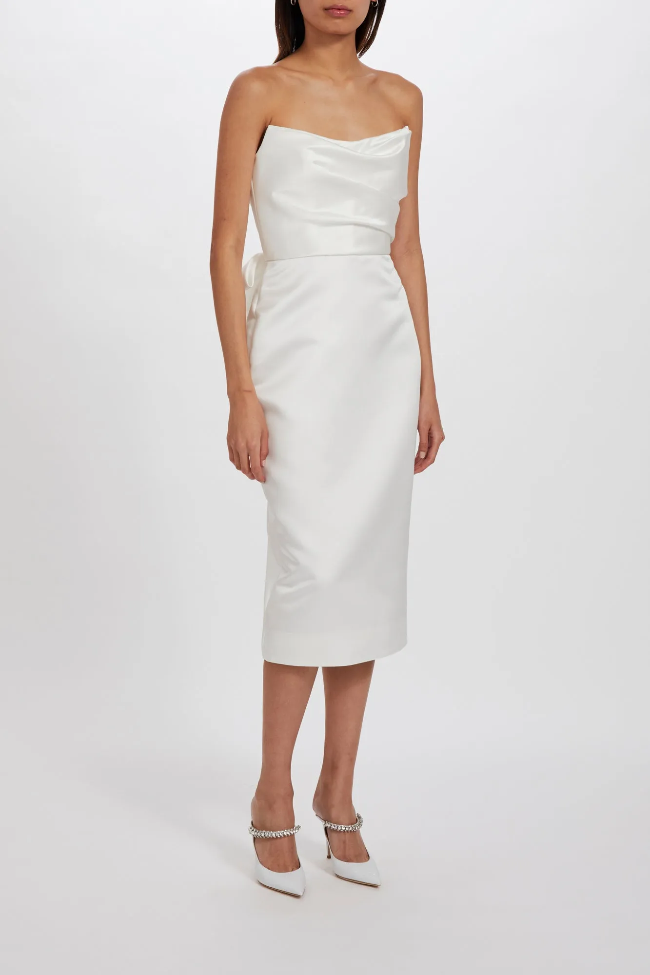 Duchess Satin Bow Dress sold by Amsale product image thumbnail 5