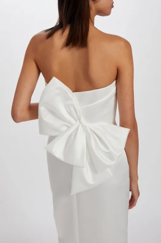 Duchess Satin Bow Dress sold by Amsale