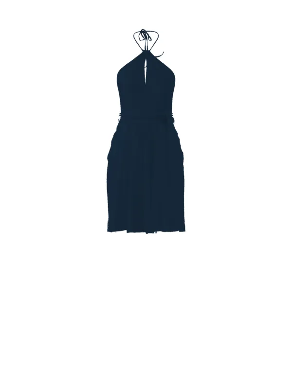 Bodice(Colby), Skirt(Carla),Belt(Sash), navy sold by Amsale