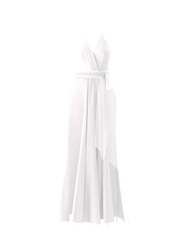 Bodice(Carmelle), Skirt(Justine),Belt(Sash), white sold by Amsale