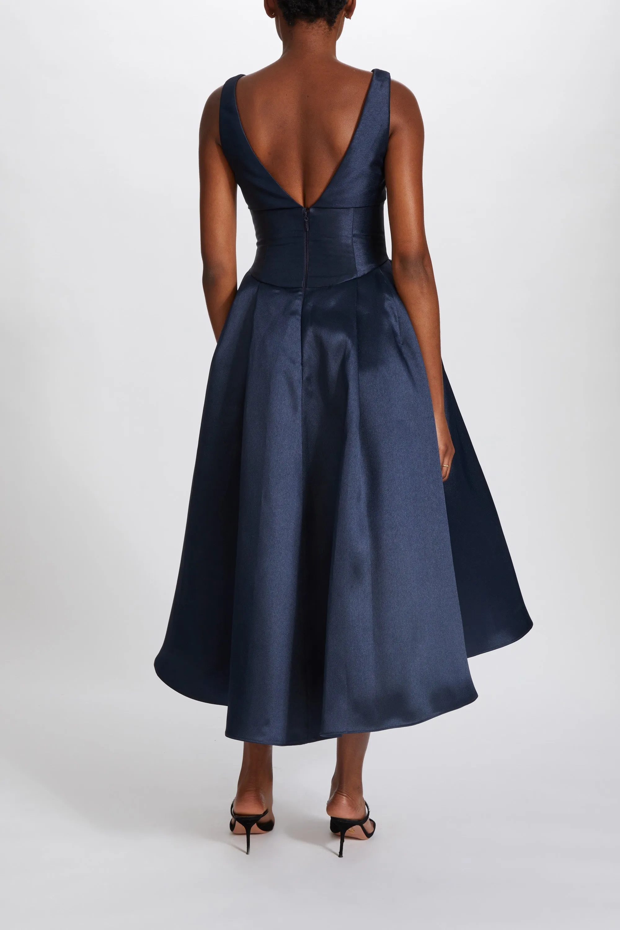 Mikado Tea-Length Dress sold by Amsale product image thumbnail 5