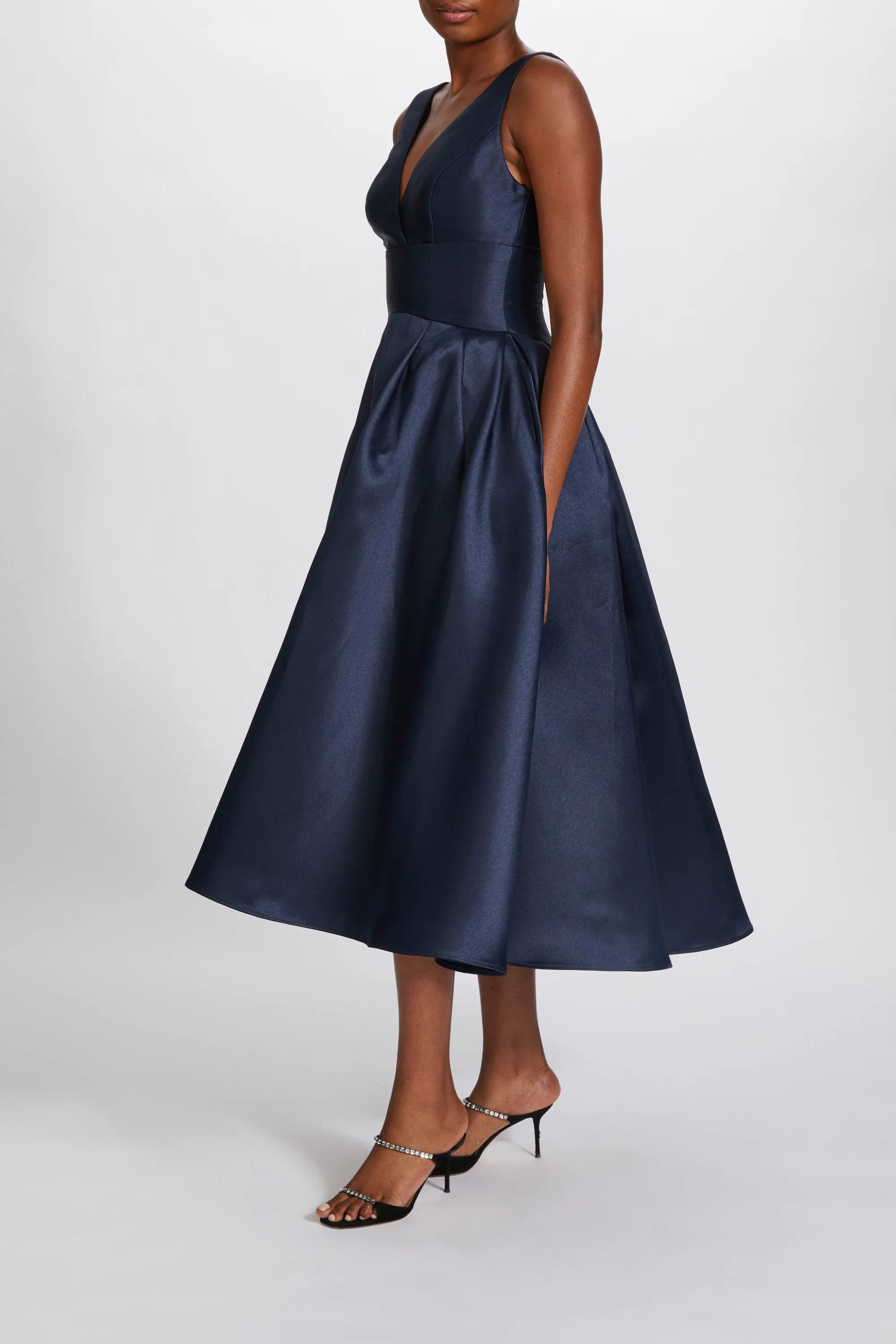 Mikado Tea-Length Dress sold by Amsale product image thumbnail 3