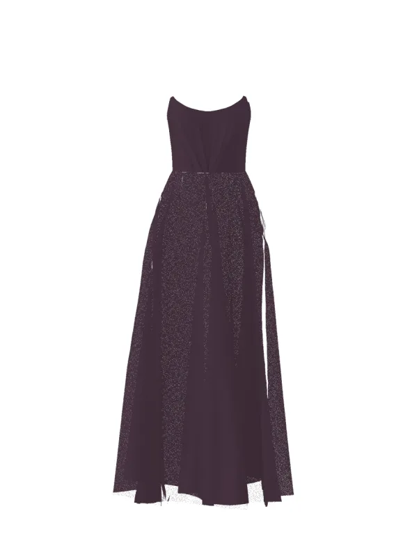 Bodice(Campbell), Skirt(Cerisa), plum sold by Amsale